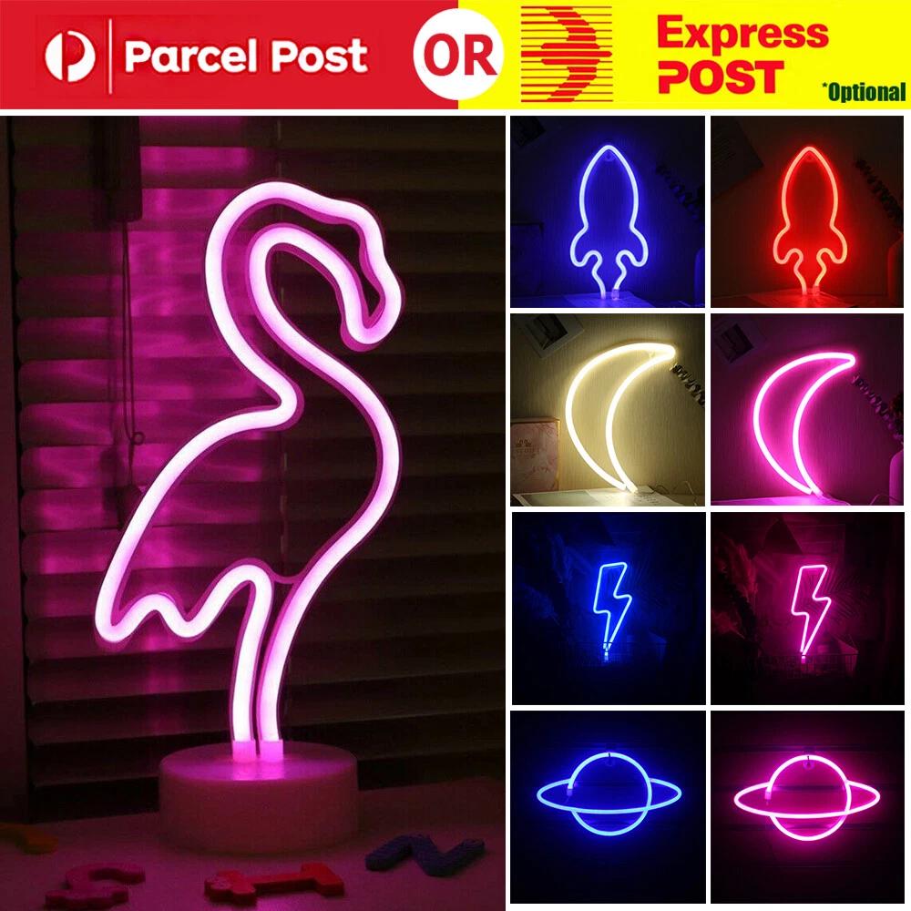 Neon LED Sign Light Wall Lights Colorful Room Bar Lamp Easter Art Decor AU