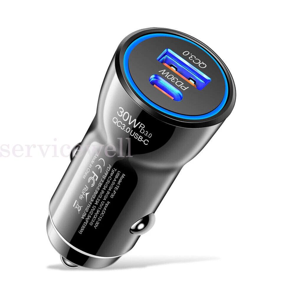QC 3.0 USB Type C Fast Car Charger 2 Ports Power Adapter For iPhone Samsung - Image 6