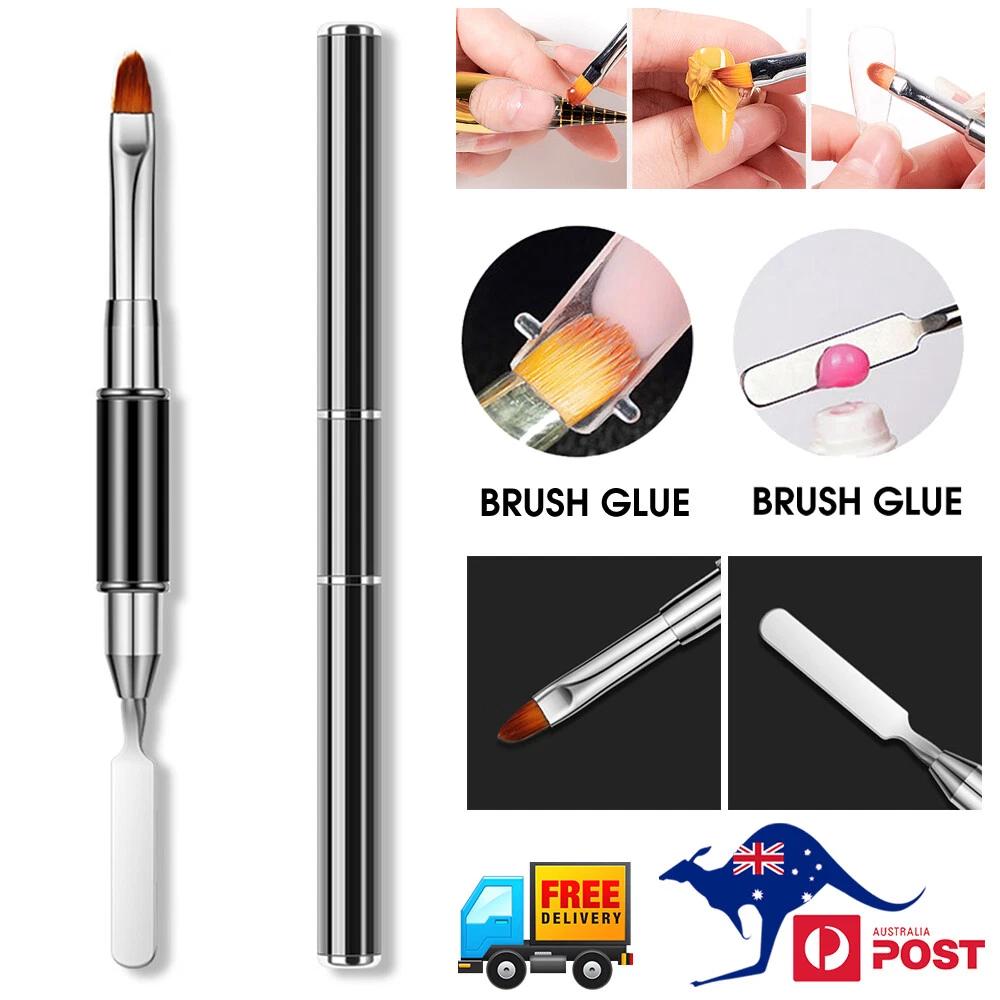 Nail Extension Brush Dual Acrylic UV Poly Nail GEL Painting Pen Manicure Tool