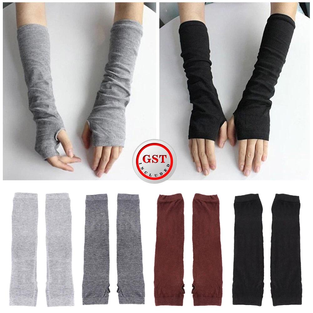 Fashion Stretch Armguards Long Fingerless Gloves Fashion Mittens Womens