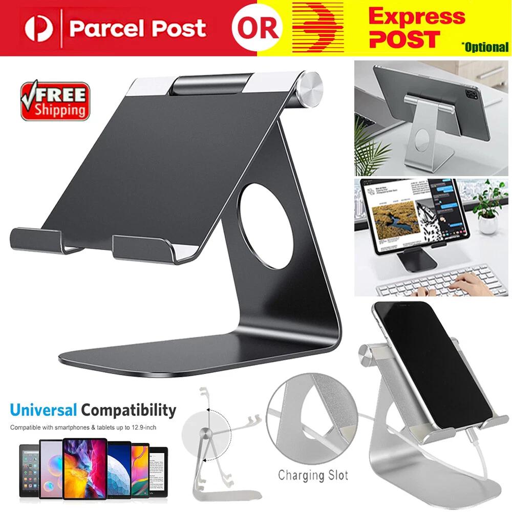 Universal Folding Aluminum Tablet Mount Holder Stand For iPad iPhone Samsung