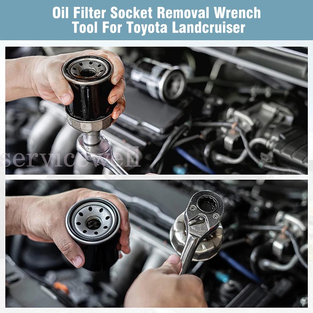 Oil Filter Wrench Cap Socket Housing Removal Tool For Toyota Land Cruiser - Image 7