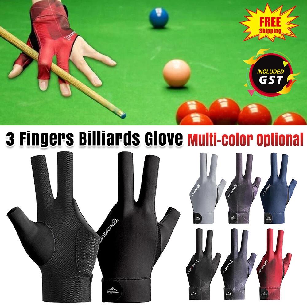 Open Finger Snooker Pool Gloves Portable Polyester Reusable Training Accessories