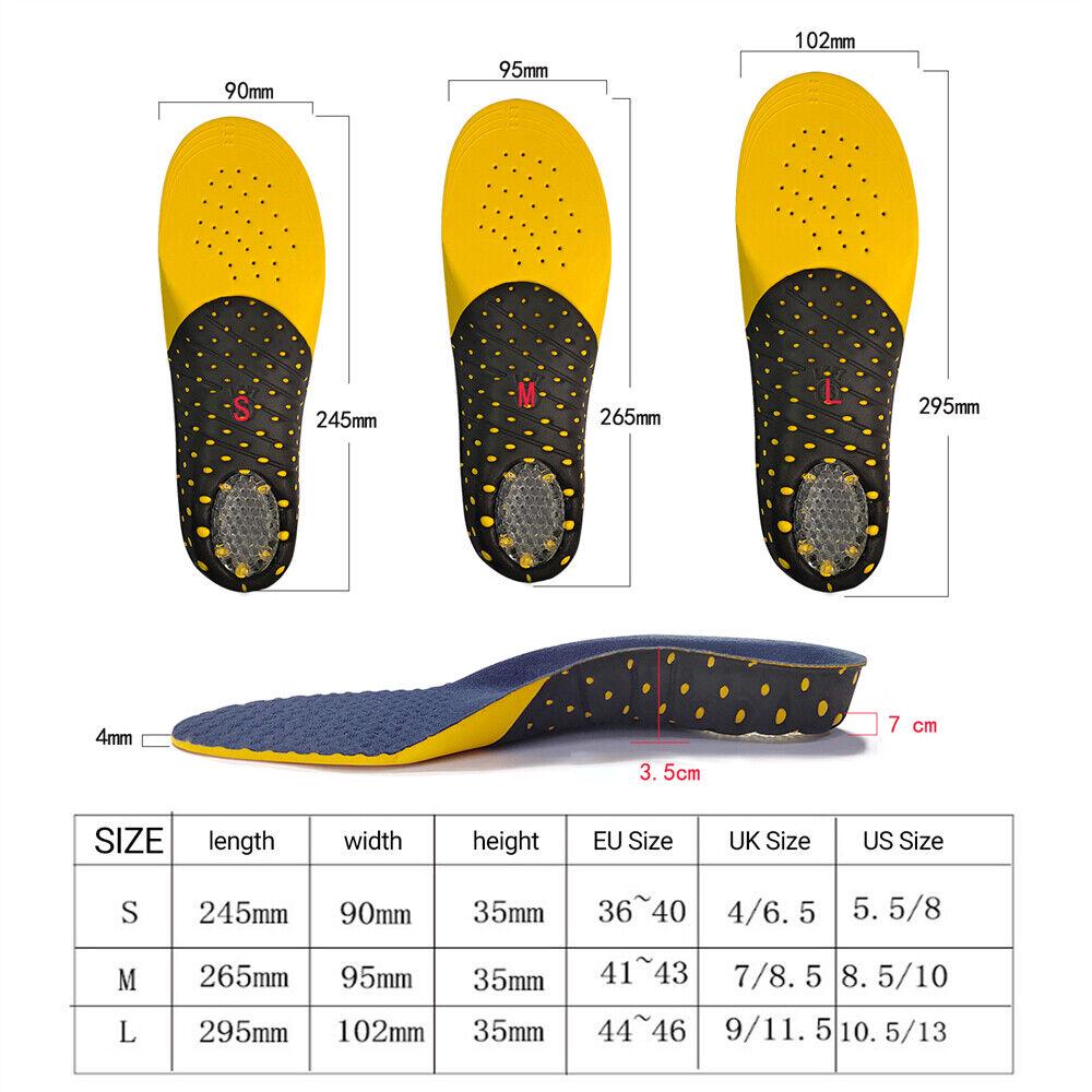 Orthotic Insoles Shoes Arch Support Pain Relief Orthopedic Inner Sole Men Women - Image 2