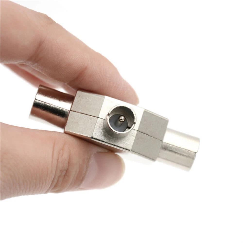 PAL TV Antenna Splitter Double Adaptor 1 Male Plug to Dual Female Sockets AU - Image 4