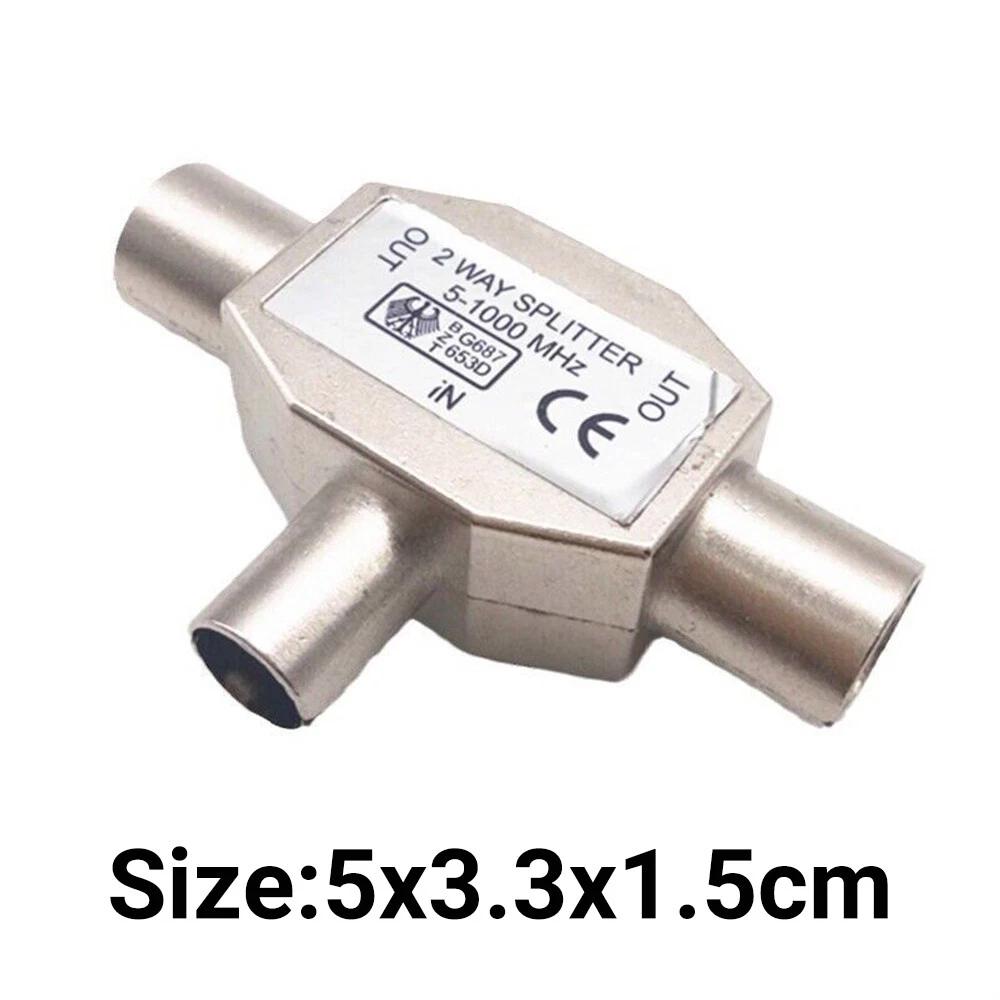 PAL TV Antenna Splitter Double Adaptor 1 Male Plug to Dual Female Sockets AU - Image 2