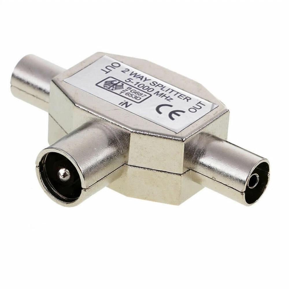 PAL TV Antenna Splitter Double Adaptor 1 Male Plug to Dual Female Sockets AU - Image 6
