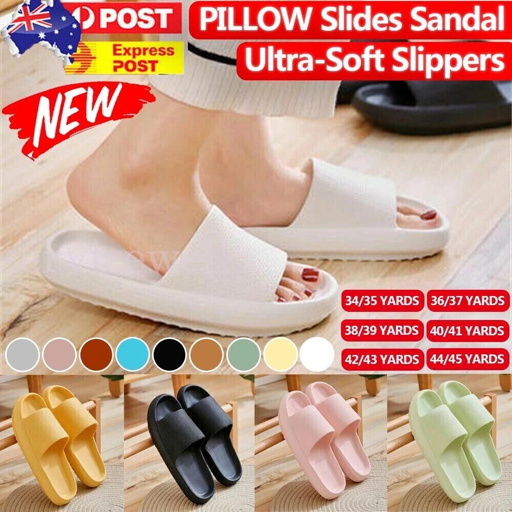 PILLOW SLIDES Sandal Cloud Shoes Ultra-Soft Slippers Anti-Slip Shoes Indoor Home