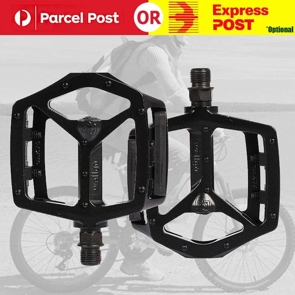 Pair Aluminium Alloy Mountain Bike Road Bicycle Pedals Anti Slip 2 DU Bearing - Image 2