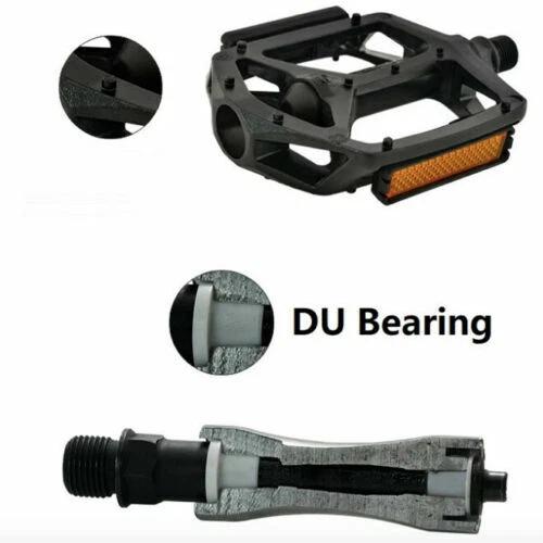Pair Aluminium Alloy Mountain Bike Road Bicycle Pedals Anti Slip 2 DU Bearing - Image 5