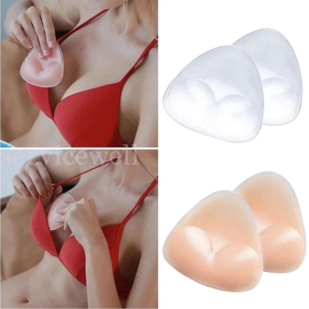 Pair Thick Bikini Push Up Pad Silicone Sponge Bra Padding Chest Insert Pads - Image 5