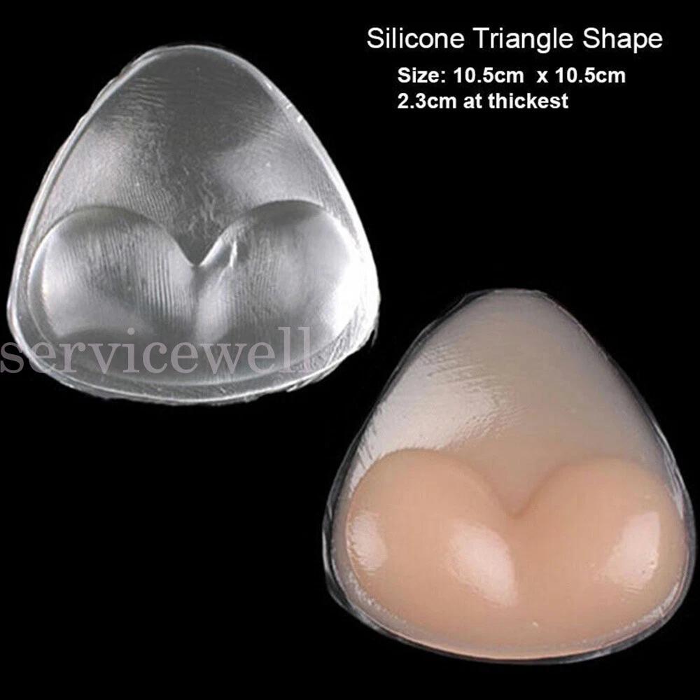 Pair Thick Bikini Push Up Pad Silicone Sponge Bra Padding Chest Insert Pads - Image 3