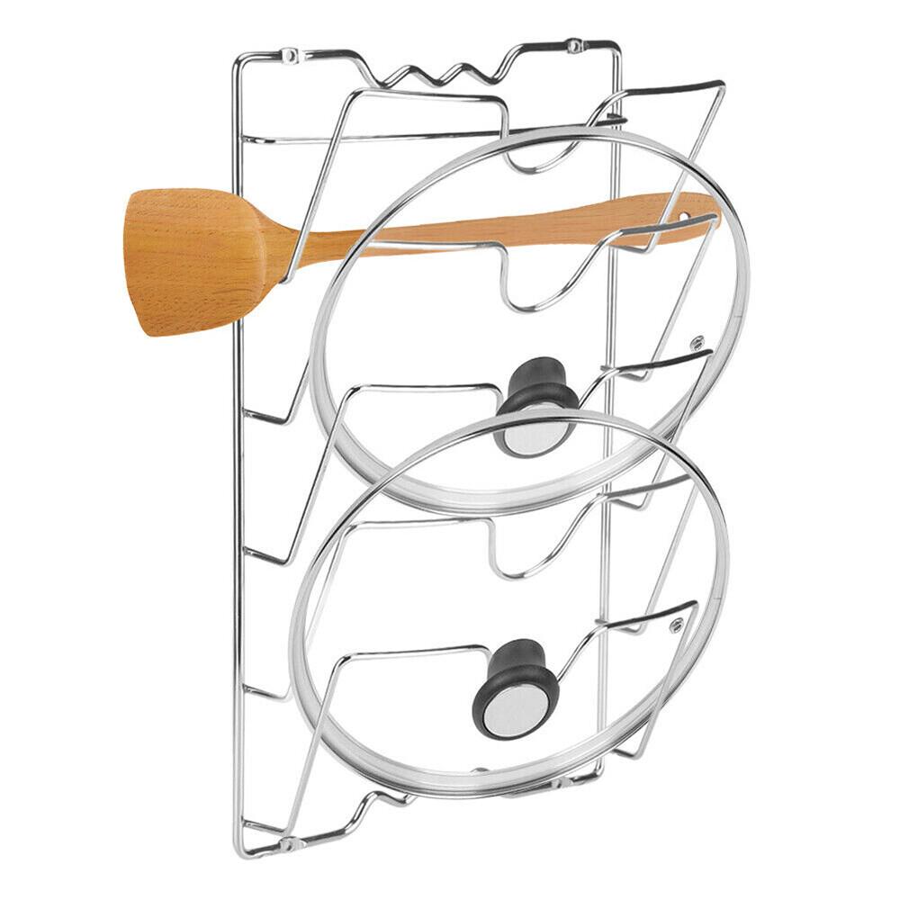 Pan Lid Holder Storage Rack Wall Mount Pot Cover Organizer Kitchen Accessories - Image 4