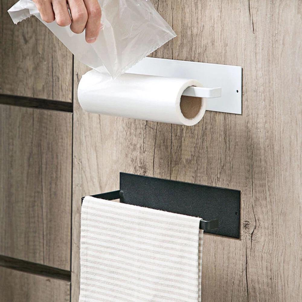 Paper Towel Holder Hanger Rack Kitchen Shelf Organizer Under Cabinet Roll Cup OZ - Image 2