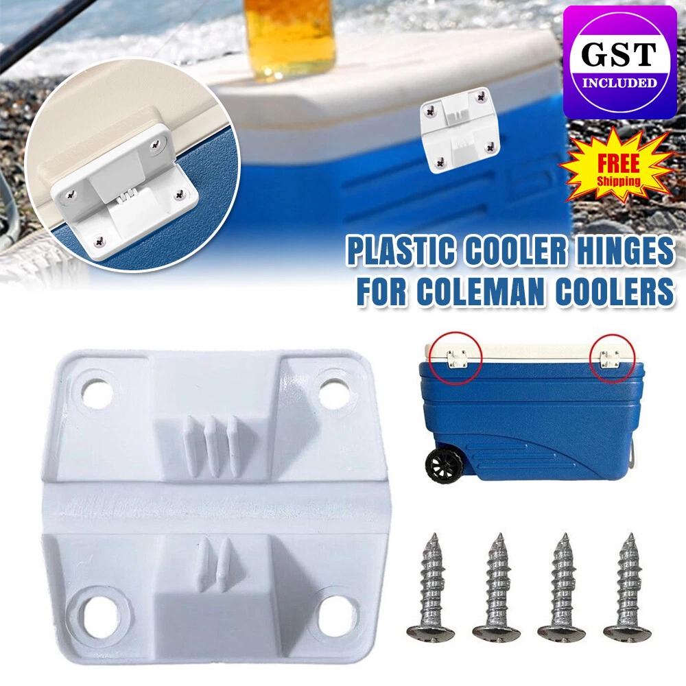 Plastic 1 Hinges and 4 Screws Replacement For Outdoor Mini Coleman Coolers AU