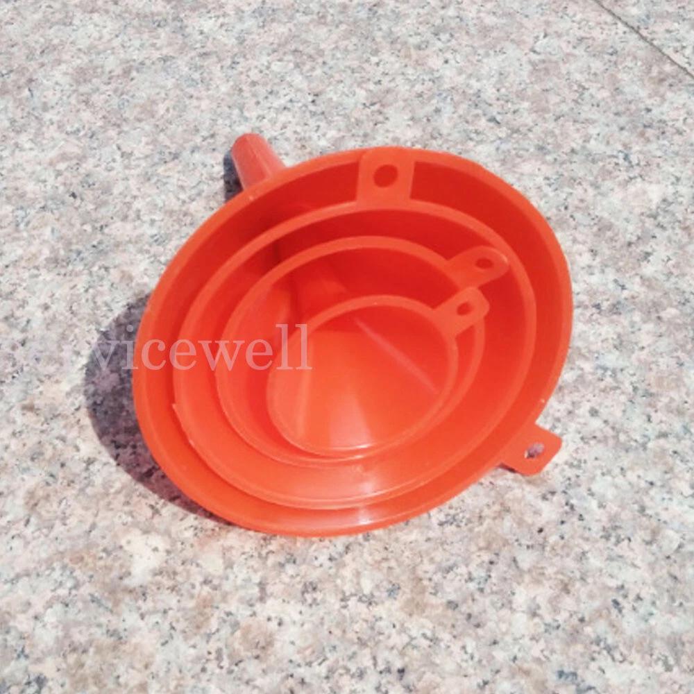 Plastic Funnel Kitchen 4Pcs Red Medium Liquid Funnel Set Variety Large Small AU - Image 7