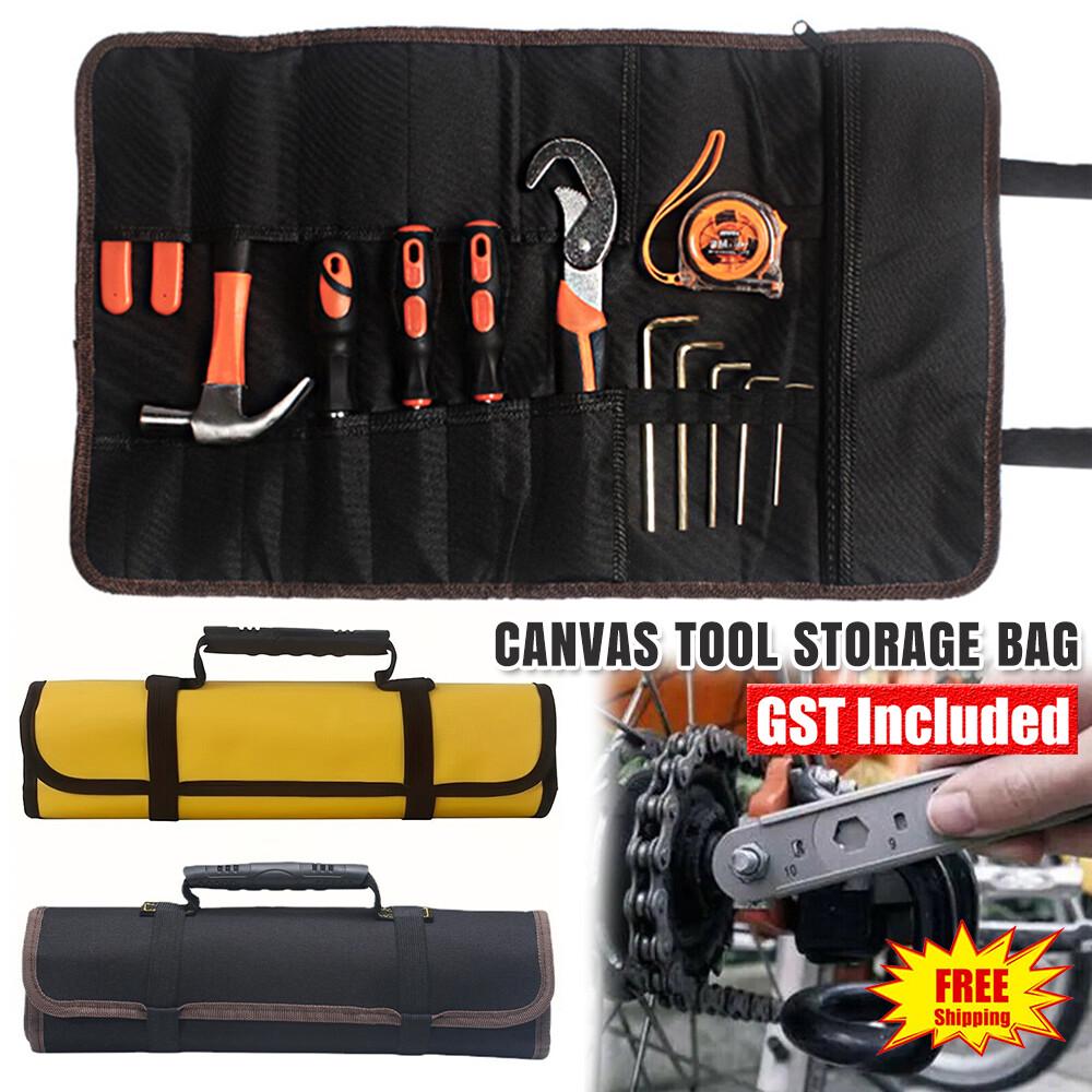Pocket Bag Electrician Repair Tool Roll Up Storage Organizer Case Chisel Toolkit