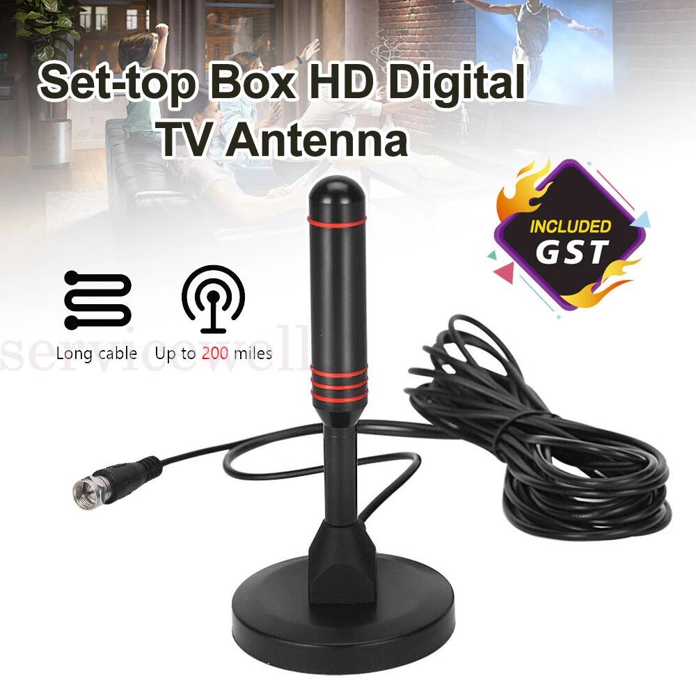 Portable Digital TV Antenna Indoor Outdoor 200Mile For Freeview Aerial HDTV