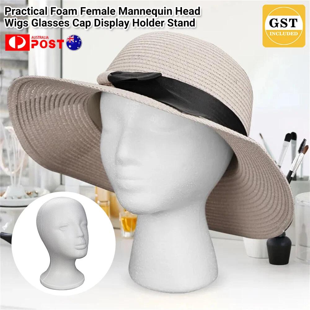 Practical Foam Female Mannequin Head Wigs Glasses Cap Display Holder Stand
