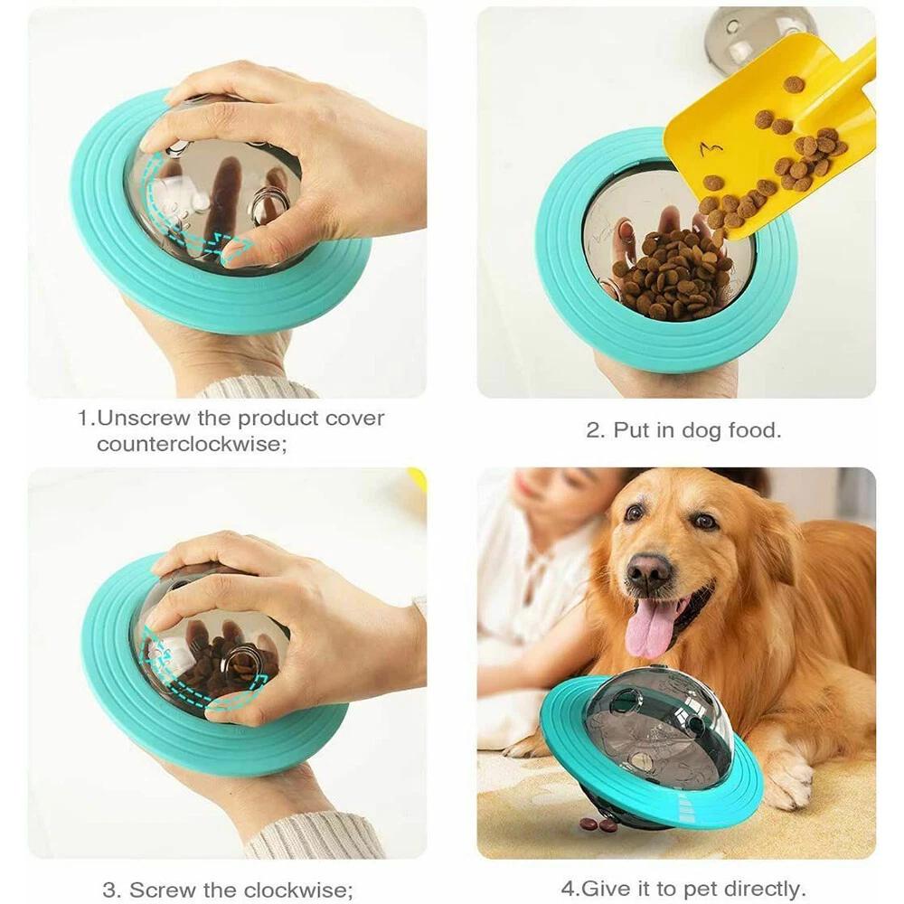 Puppy Toys Dog Toy Food Dispenser Treat Interactive Puzzle Planet Slow Feeder AU - Image 7