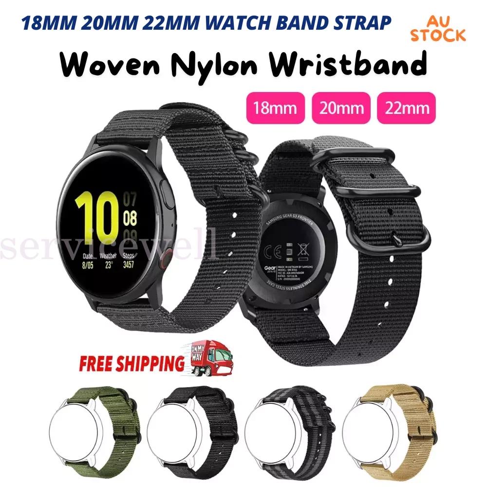 Quick Release 18mm 20mm 22mm Watch Band Strap Military Woven Nylon Wristband !
