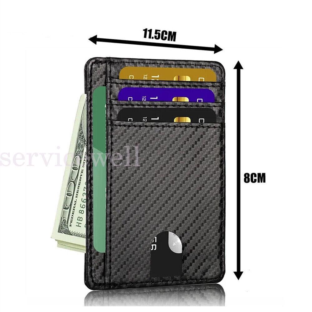 RFID Mens Blocking Purse Flip Leather Wallet Slim Credit Card Holder Money Clip - Image 6