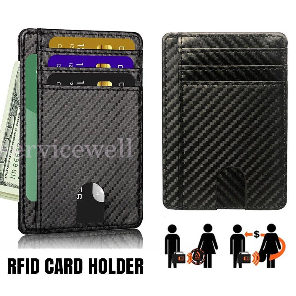 RFID Mens Blocking Purse Flip Leather Wallet Slim Credit Card Holder Money Clip - Image 3