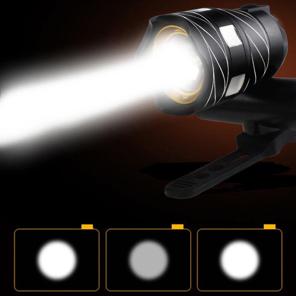 Rechargeable XM-L T6 LED MTB Bike Bicycle Led Light Front Headlight w/USB Cable - Image 4