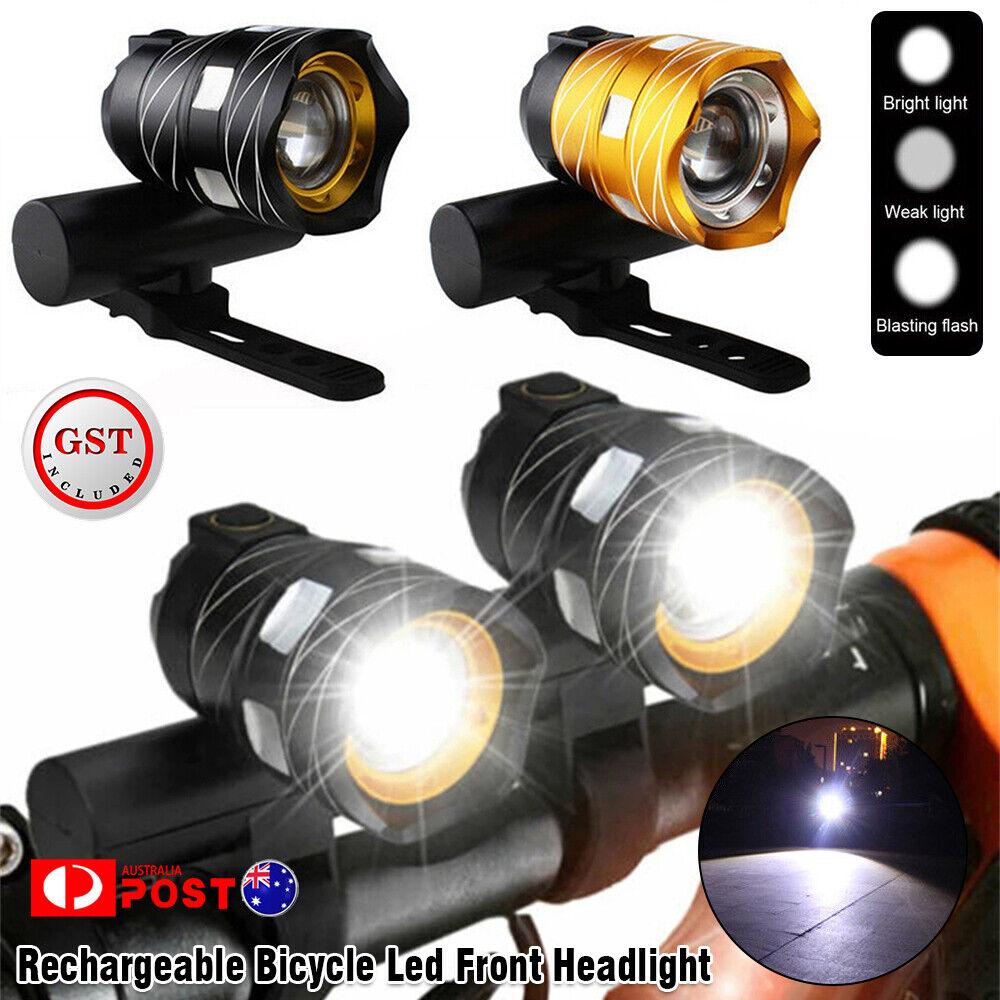 Rechargeable XM-L T6 LED MTB Bike Bicycle Led Light Front Headlight w/USB Cable