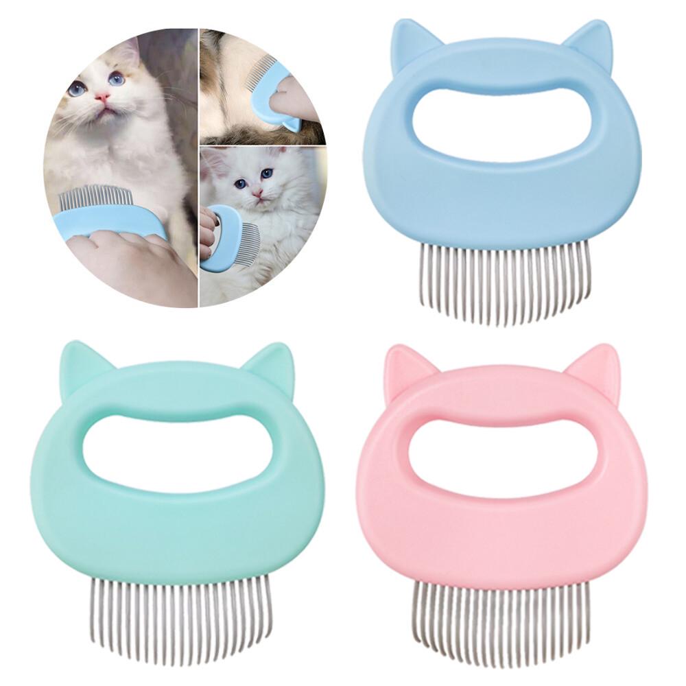 Relaxing Cat Comb Massager Pet Grooming Brush Dog Hair Removal Open KnotTool AU