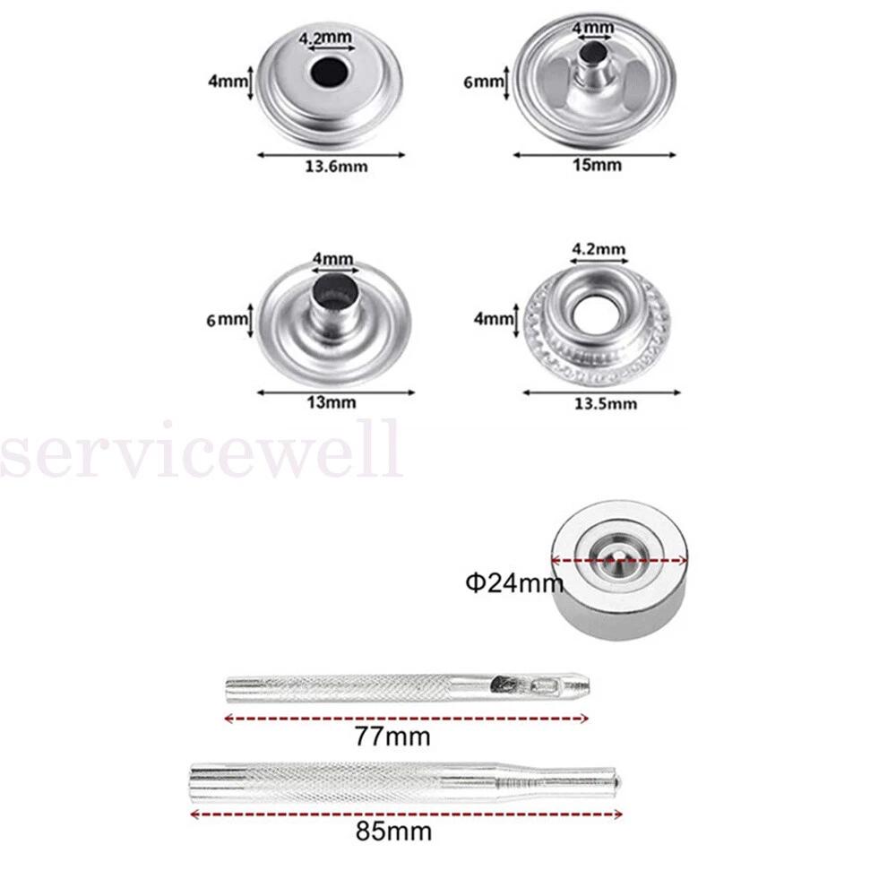 Reliable Snap Fastener Kit 203pcs Durable Snaps for Clothing Sewing and Mending - Image 5