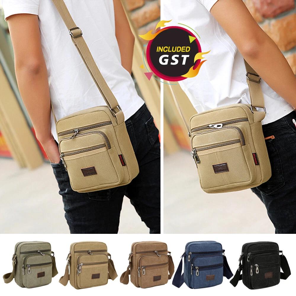 Retro Men Canvas Shoulder Messenger Bag Crossbody Satchel Travel Bag