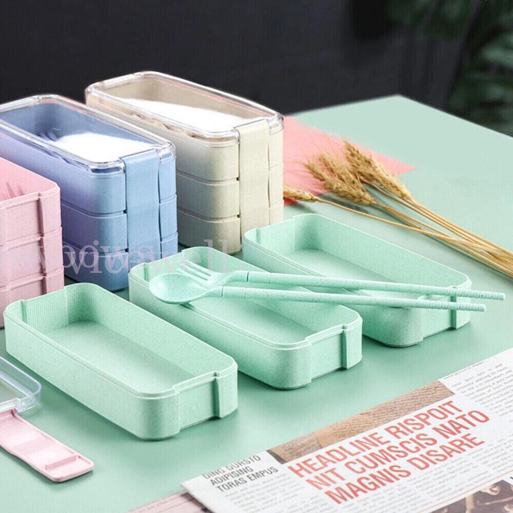 Reusable Portable Spoon Fork Travel Chopsticks Straw Box Tableware Cutlery Set - Image 2