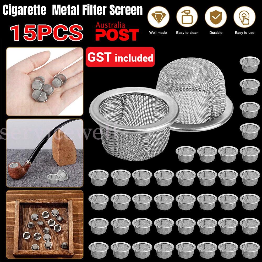 Reusable STAINLESS STEEL PIPE BOWL SCREEN GAUZE FILTER MESH Silver RING 16mm