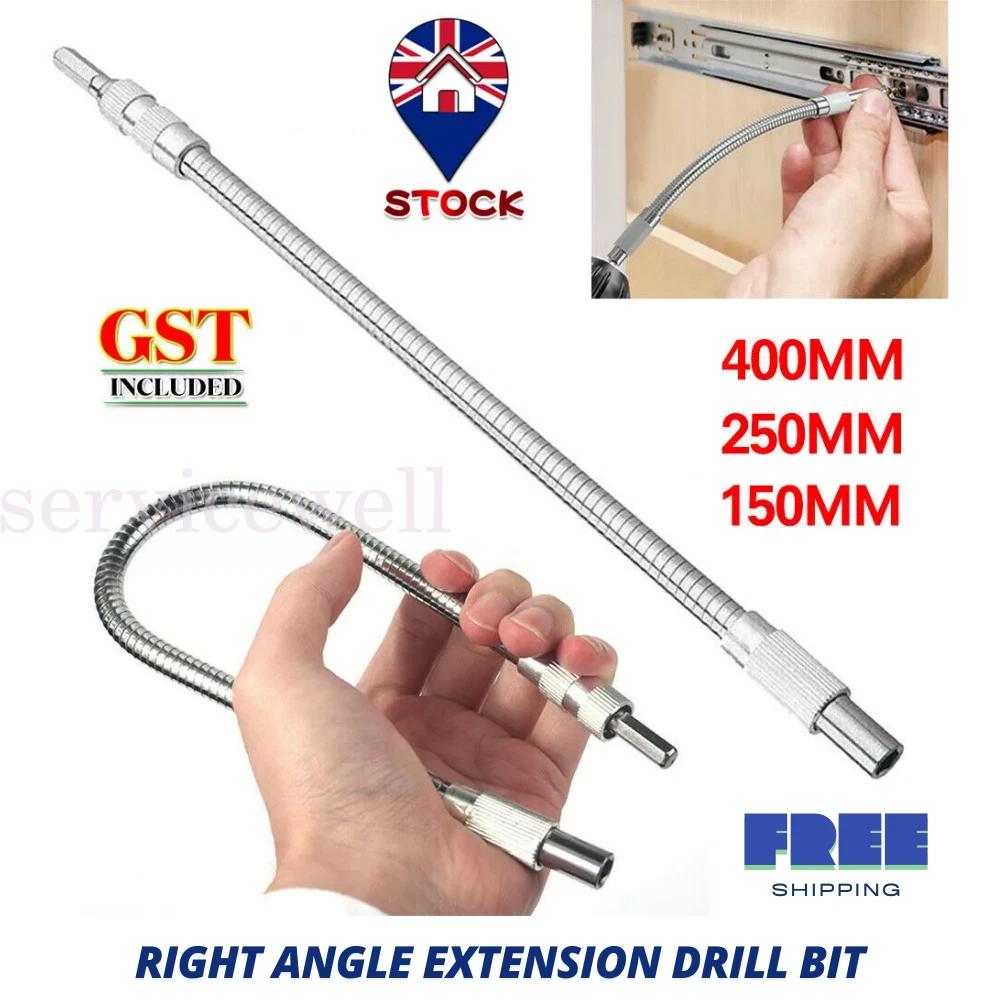 Right Angle Extension Drill Bit Attachment Holder Shaft Screwdriver Flexible AU