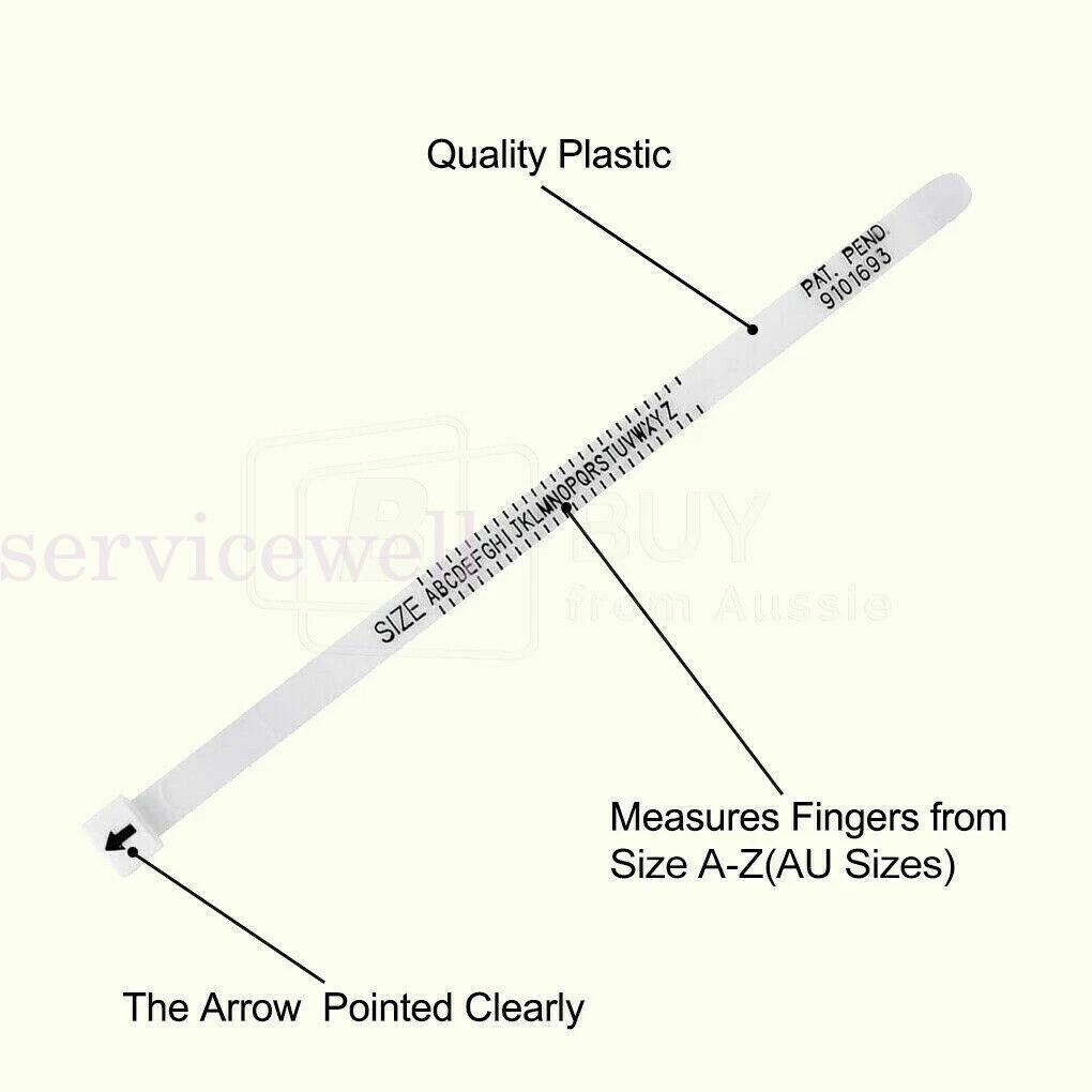 Ring Measurer Sizer Size Tool Check Size Gauge Measurement Sizes UK/AU A to Z - Image 6