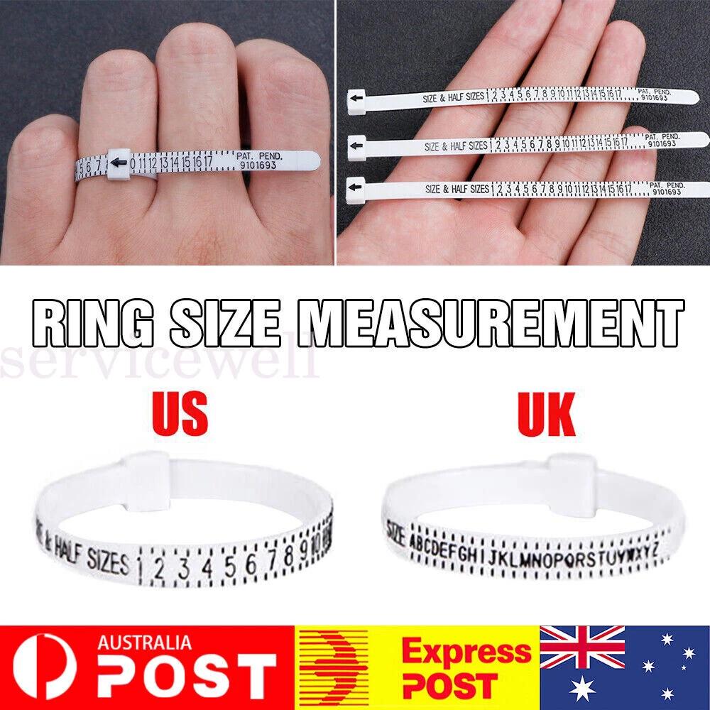 Ring Measurer Sizer Size Tool Check Size Gauge Measurement Sizes UK/AU A to Z