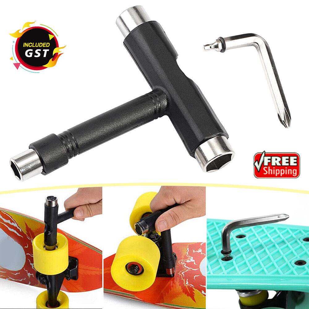 Roller Skate T-Type Longboard Screwdriver Spanner Tool Mini Skateboard Wrench AU