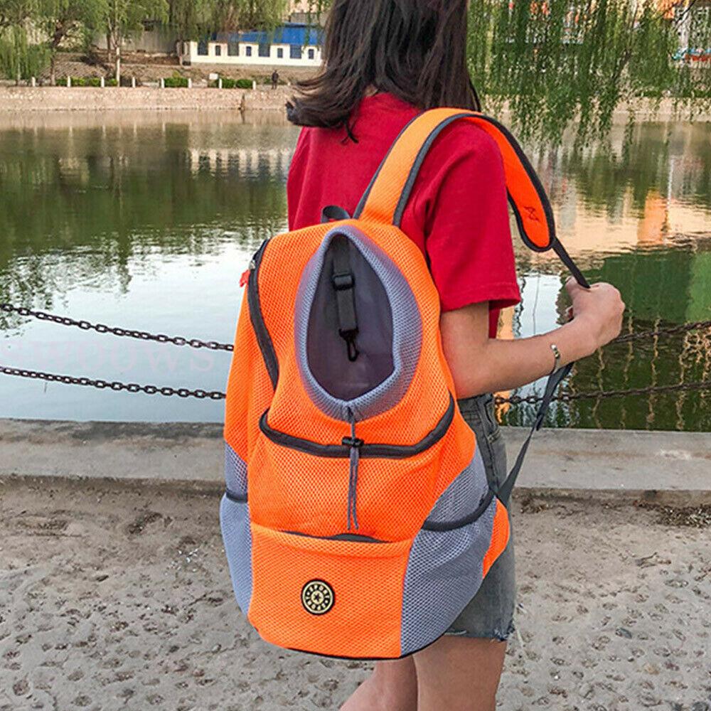 S/L Puppy Mesh Pet Dog Carrier Backpack Front Travel Portable Shoulder Bag` - Image 5