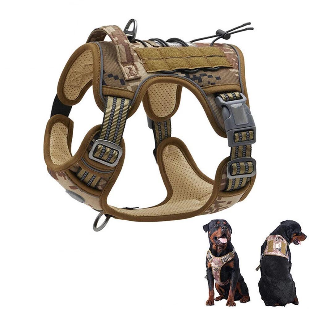 S-XL Tactical Dog Harness No Pull Adjustable Pet Military Working Training Vest - Image 6