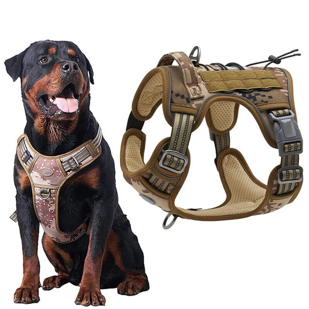 S-XL Tactical Dog Harness No Pull Adjustable Pet Military Working Training Vest - Image 3