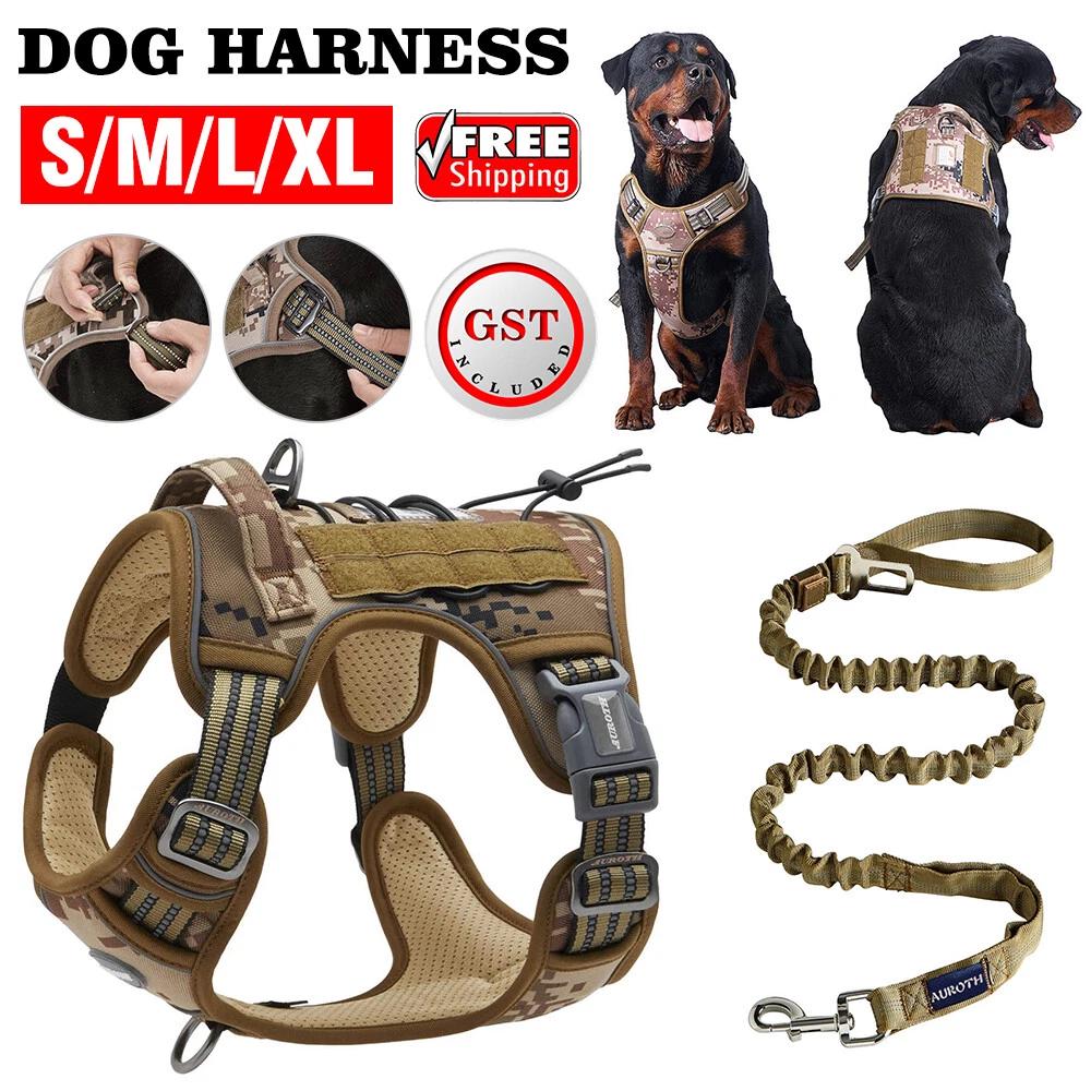 S-XL Tactical Dog Harness No Pull Adjustable Pet Military Working Training Vest