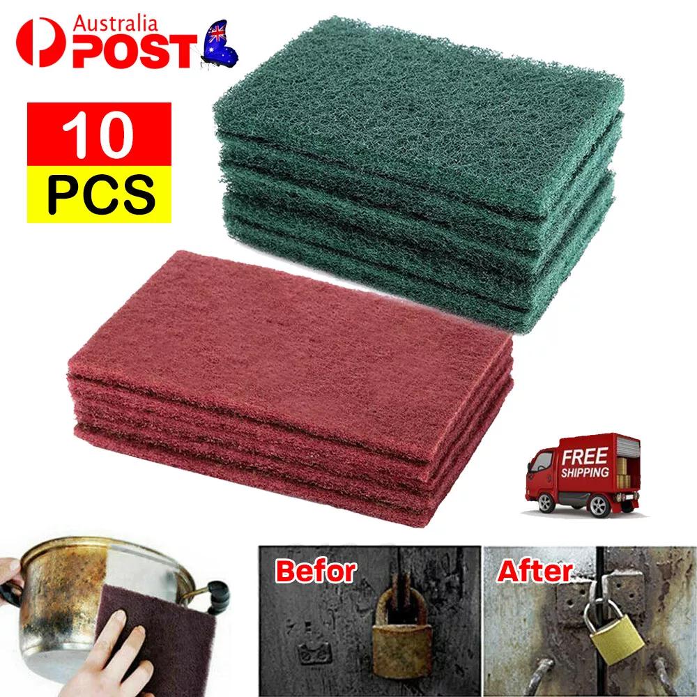 Scouring pads, abrasive cleaning cloths, household scrubbing pads 10 pieces