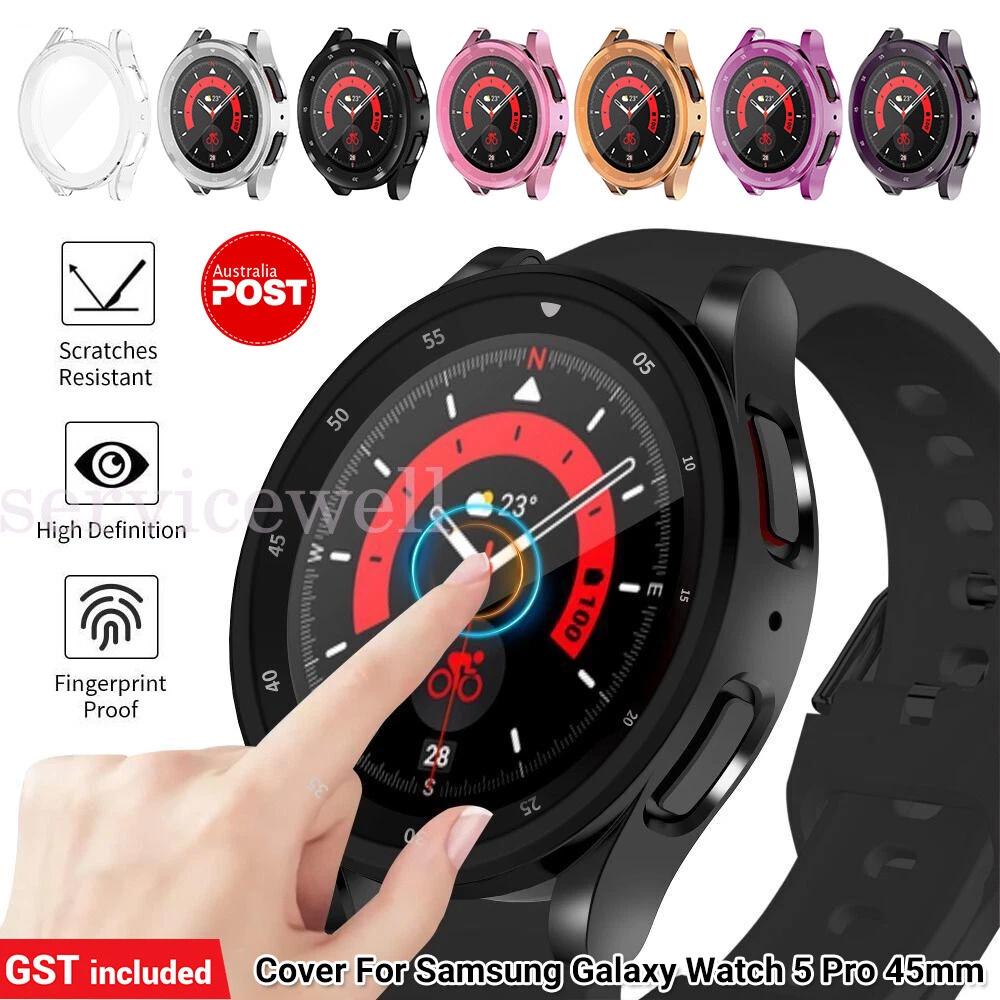 Screen Protector For Samsung Galaxy Watch 5 Pro 45mm Full Cover Case Soft Frame
