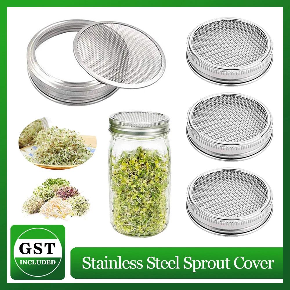 Seed Sprouting Lids Tools Strainer Screen Kits for Wide Mouth Mason Canning Jar