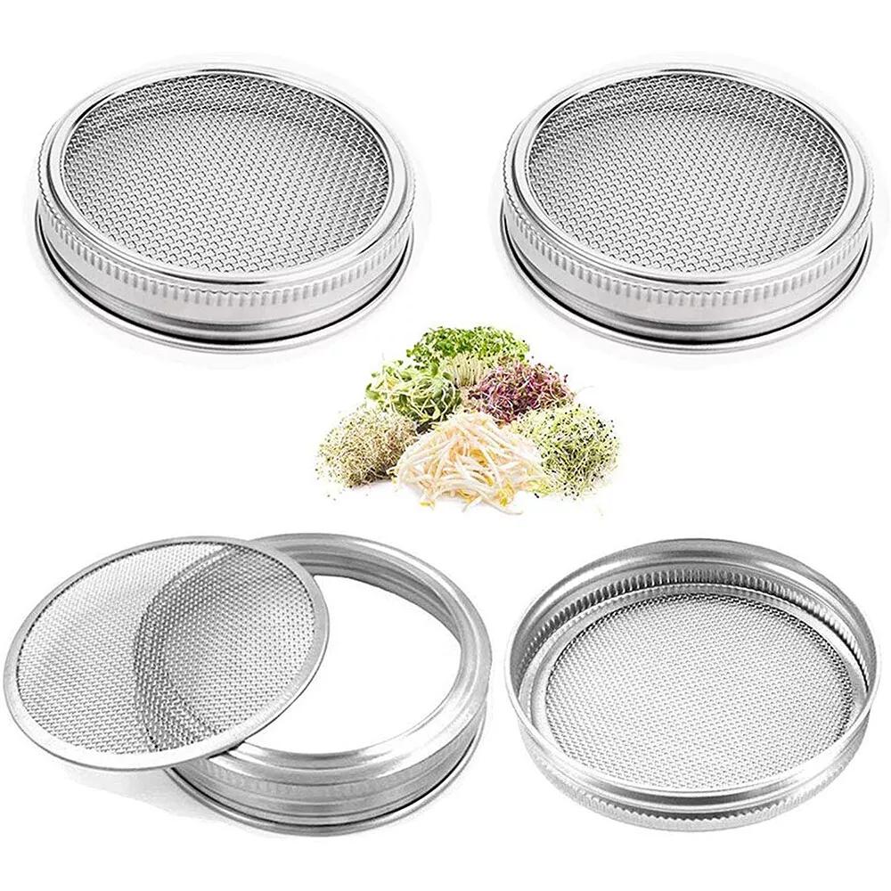 Seed Sprouting Lids Tools Strainer Screen Kits for Wide Mouth Mason Canning Jar - Image 5