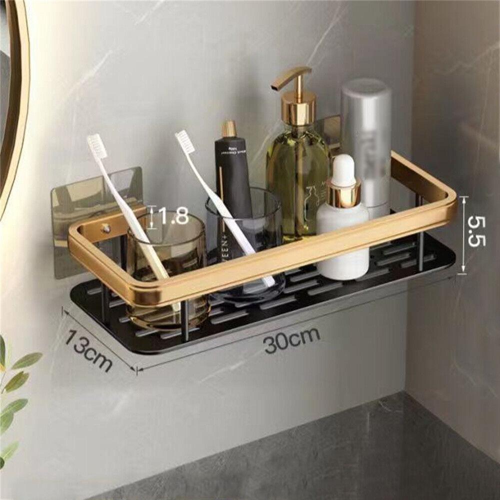 Self Adhesive Shower Shelf Bathroom Shower Caddy Rack Storage Organiser Luxury - Image 3