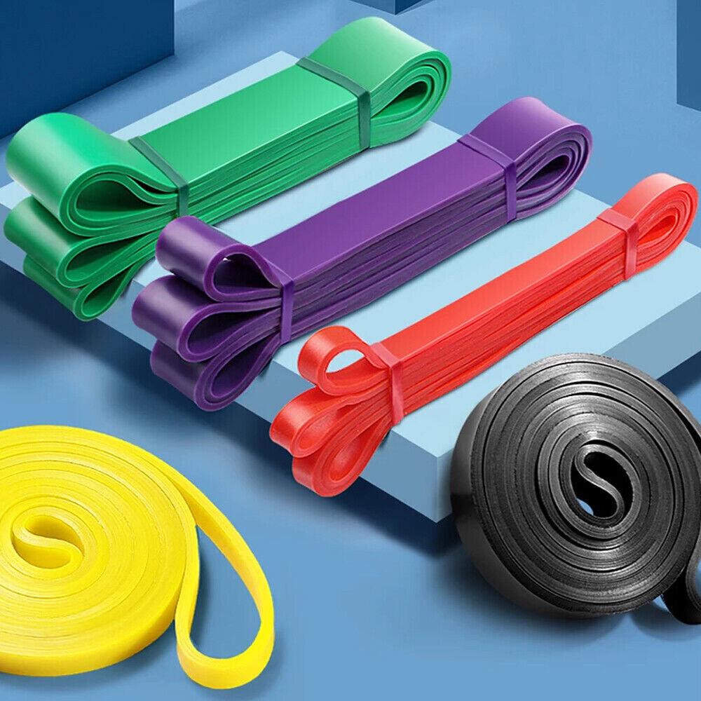 Set of 5 Heavy Duty Resistance Band Loop Power Gym Fitness Exercise Yoga Workout - Image 7