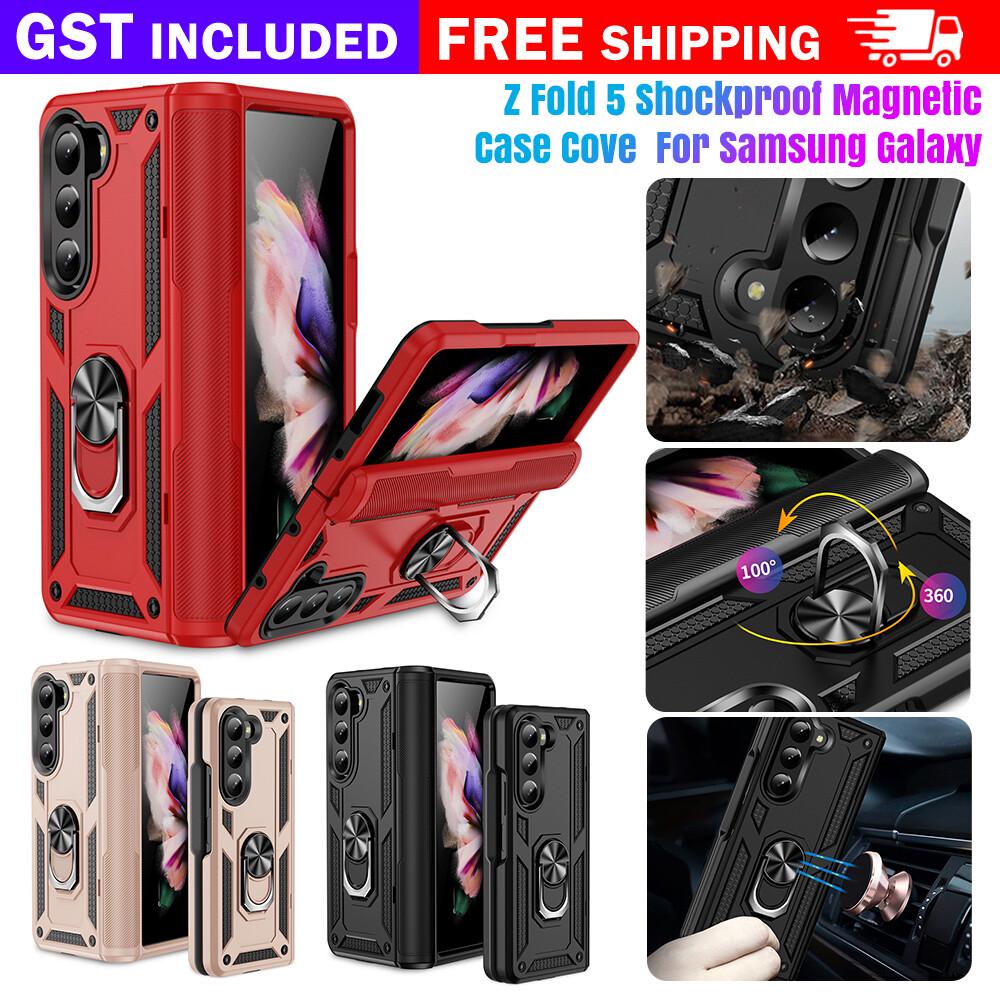 Shockproof Magnetic Ring Stand Case Cover For Samsung Galaxy Z Fold 5 AU