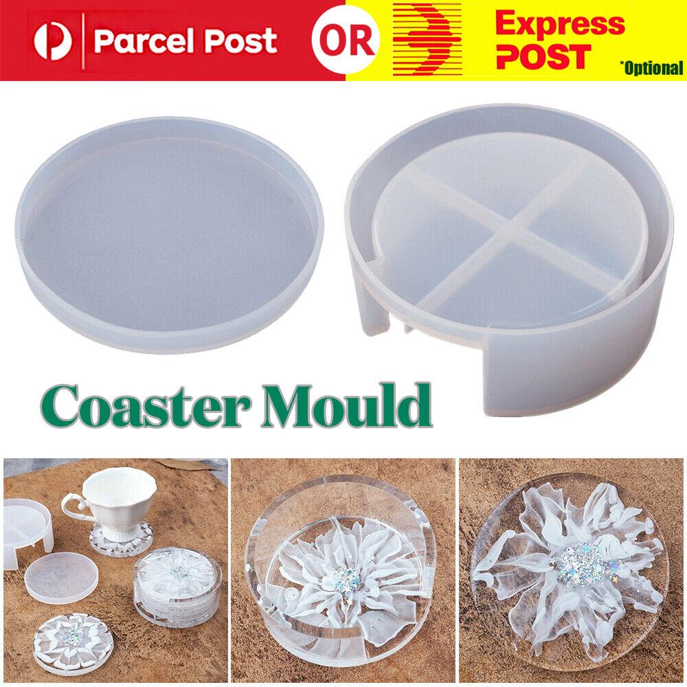 Silicone Coaster Mat Storage Holder Set Resin Casting Mold Epoxy Mould Craft AU